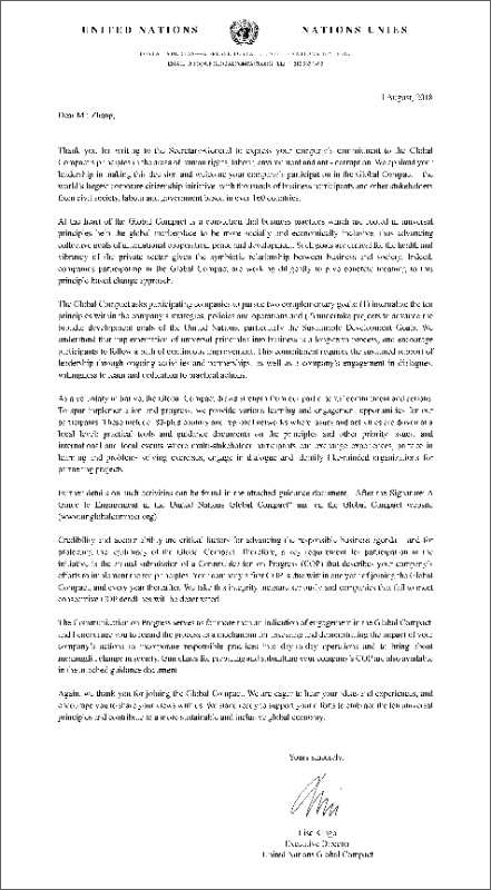 华亿平台_华亿（中国）一站式服务平台加入联合国全球契约组织 助推新旧动能转换可持续发展